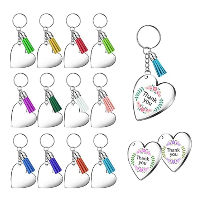 CLEAR ACRYLIC KEYRING - HEART – Gold Coast Craft Blanks