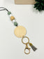 Beaded Lanyard with blank wooden disc