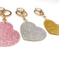 *OLD SUPPLIER* ACRYLIC GLITTER HEART KEYRING