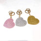 *OLD SUPPLIER* ACRYLIC GLITTER HEART KEYRING