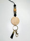 Beaded Lanyard with blank wooden disc