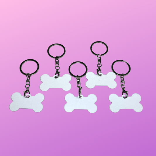 Sublimation Key Ring with lobster clip - DOG BONE
